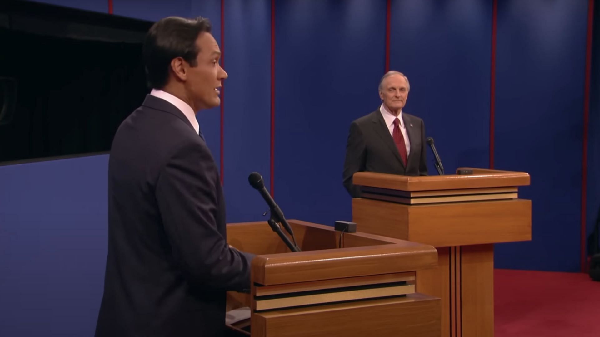 The presidential candidates agree to a live debate (Image via YouTube/The West Wing)